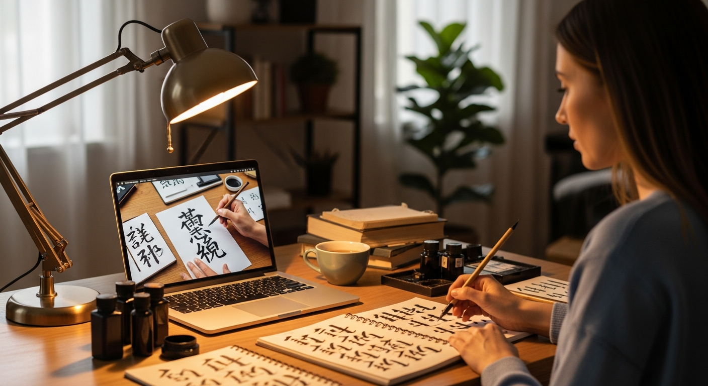 Онлайн-урок каллиграфии